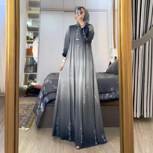 fast delivery maharanie - wenda gamis set hijab ceruty full furing wanita free hijab kekinian terbar