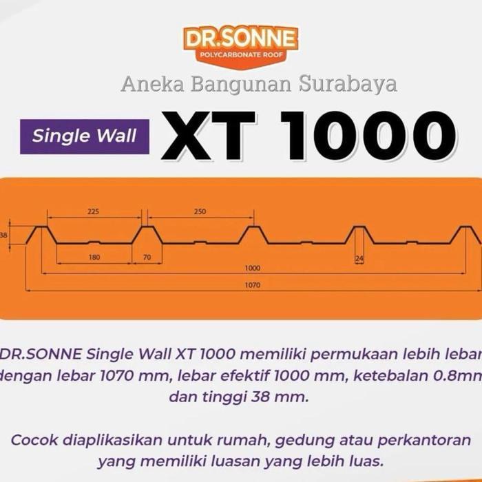 ATAP POLYCARBONATE DRSONNE TRIMDEK SPANDEK CLEAR BENING TRANSPARAN PENGGANTI KACA ORIGINAL DAN TERPE