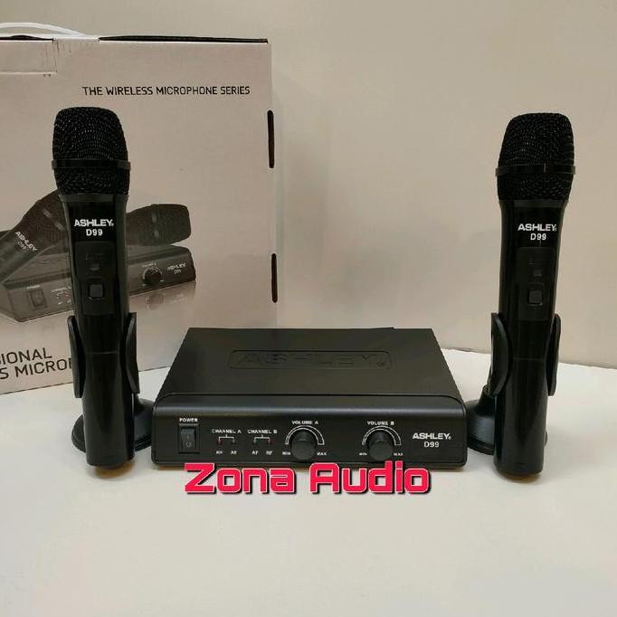 Ajuste- Mic Wireless Ashley D99 Dual Mic Vokal
