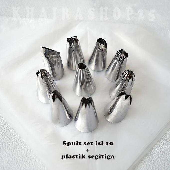 Isi 10 pcs Spuit kue set Spuit kue tart Spuit kue kering