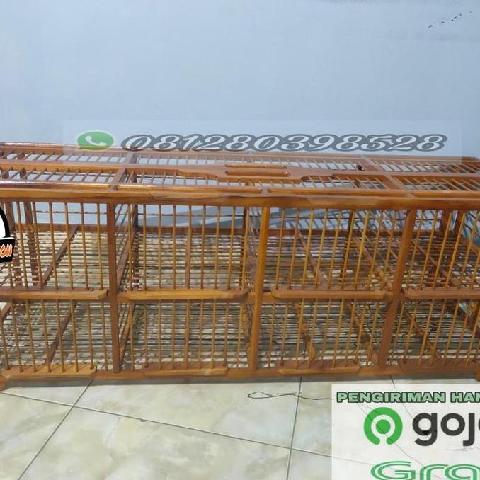 NEW DONDANG DONGDANG KANDANG JEMUR KAYU JATI MERPATI JUMBO UKURAN 4 PASANG ORI