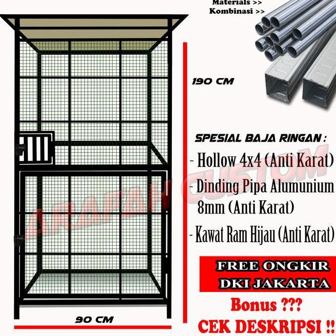 NEW SANGKAR KANDANG BURUNG BESAR KOTAK TERNAK KOLONI LOVEBIRD KENARI MURAI ORI