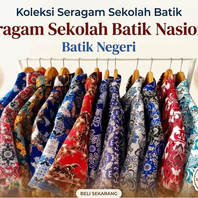 SRAGAM SEKOLAH BATIK BUNGA KEMUNING ABU /SMA Stationery Seragam
