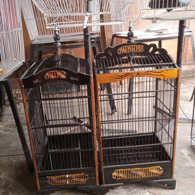 NEW KANDANG BURUNG CIBLEK PLECI KENARI UKIR KIPAS ORI