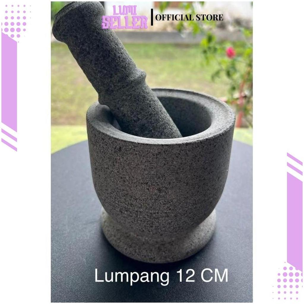 Lumpang Alu Batu Asli / Lesung Batu 12 CM ZA Terbaru