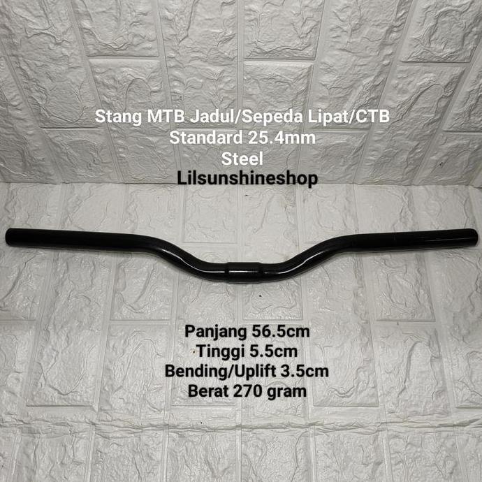 Stang Setir Handlebar Standard 25.4 For Sepeda Lipat Seli Fixie MTB Federal Jadul Besi Hitam