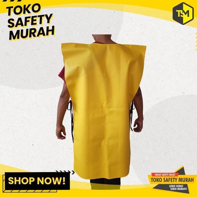 Ready Apron Pupuk Industri Celemek Semprot APD Pelindung PVC Waterproof Tahan Air Kimia