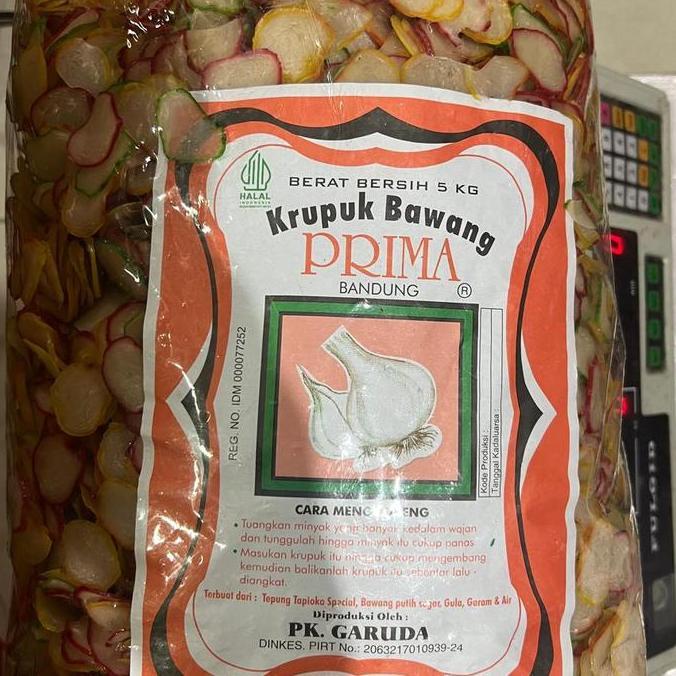 Krupuk / Kerupuk Bawang Prima 1 bal 5 kg (mentah)
