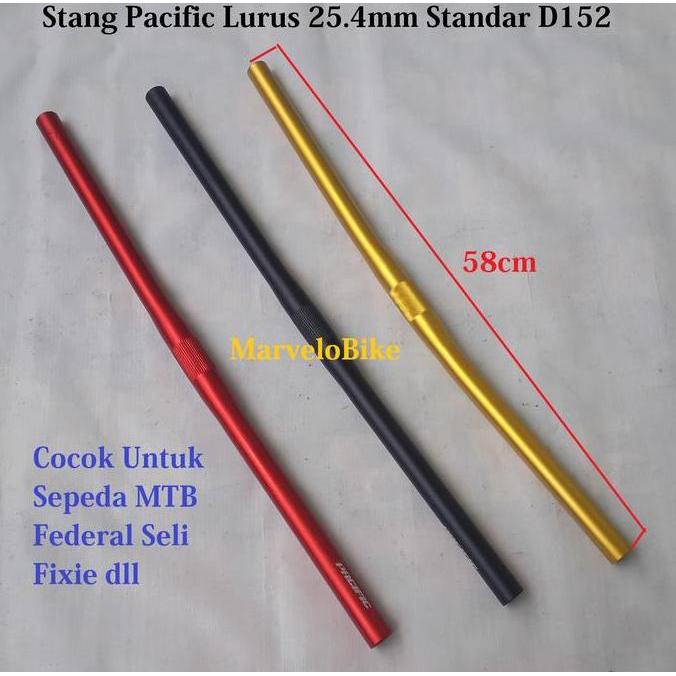 HandleBar Flat Bar Pacific Stang Sepeda Lipat MTB Pacific 25.4mm Lurus