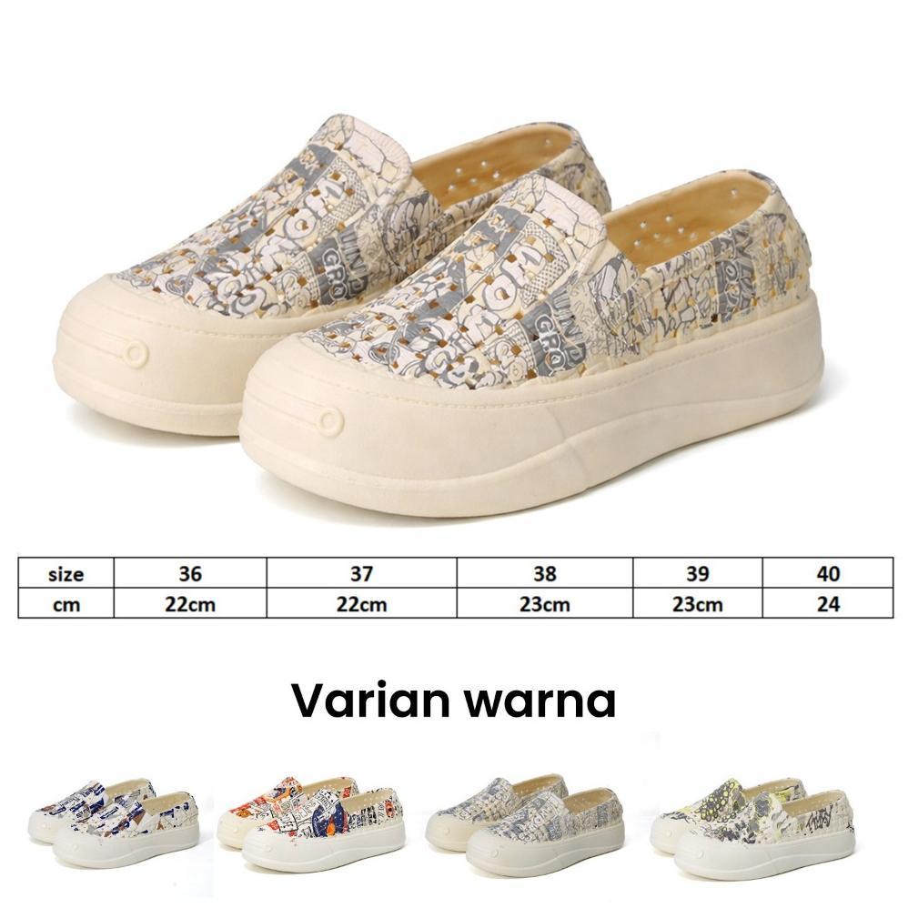 FAVORIT RUIMO SEPATU SNEAKERS SLIP-ON WANITA TERBARU  KOREAN STYLE - 2180