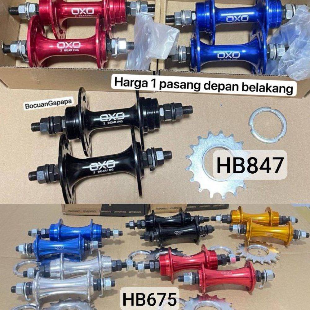 Hub Doltrap Oxo Sepeda Fixie Fixed Gear Single 1 Speed  20/24 32 36 Hole Doltrap Cog 17T Bearings