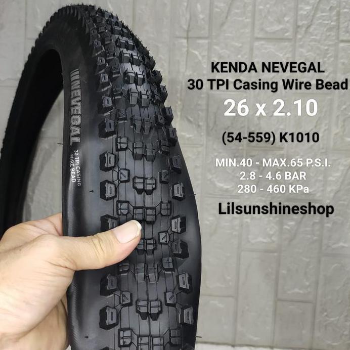 Ban Luar 26 x 2.10 KENDA NEVEGAL Casing Wire Bead Sepeda Gunung MTB Federal 26x2.10 BLACK