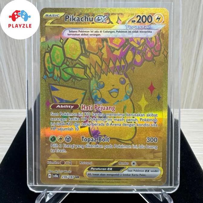 Pikachu ex UR 236/187 Festival Terastal SV8a Pokemon TCG Indonesia
