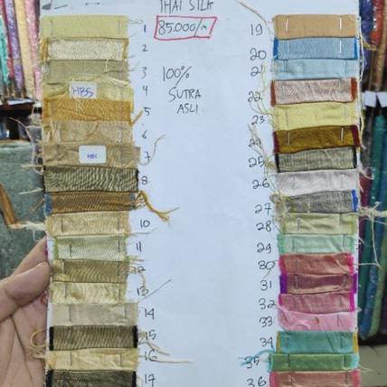 Kain Sutra Murni 100% | Pure Thai Silk | Kain Kebaya Raw Silk