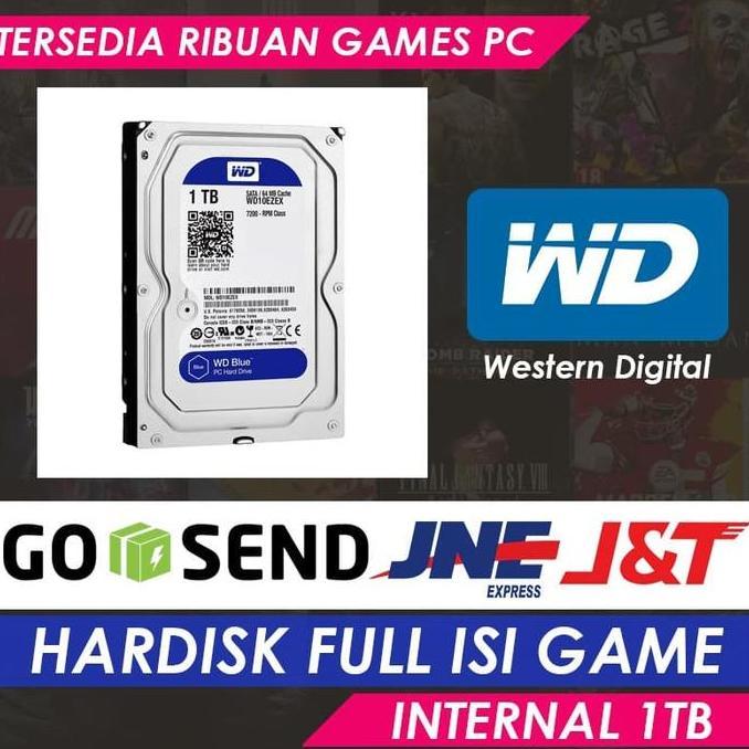HARDISK INTERNAL WDC 1TB FULL ISI GAME PC / MOVIE / ANIME