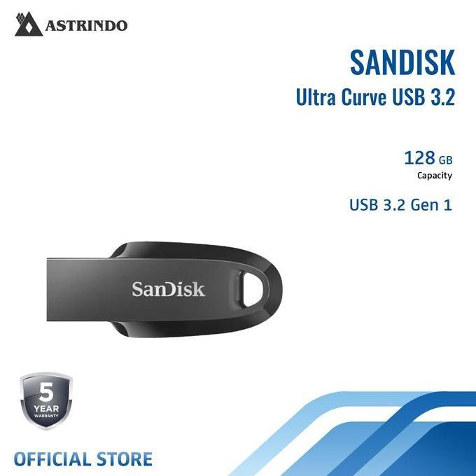 Sandisk Ultra Curve USB 3.2 FlashDisk CZ550 128GB - (SDCZ550-128G-G46)