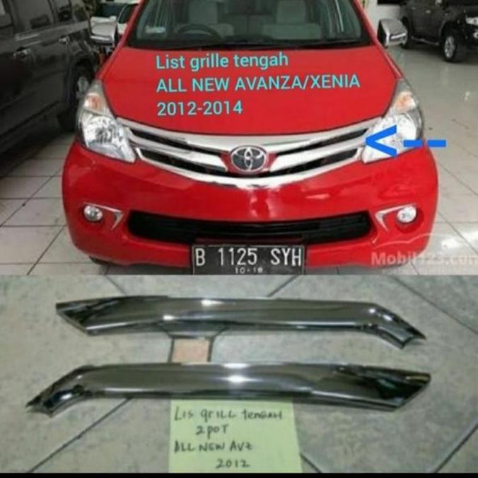 eqiztya - list grill tengah mobil all new avanza xenia 2012-2015 chrome Diskon