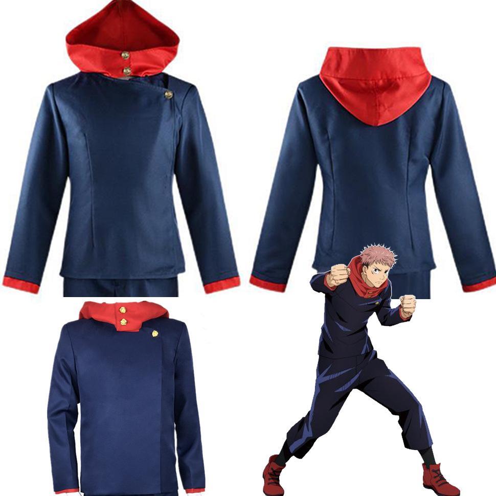 (PDS) JAKET BLAZER ITADORI YUJI ANIME JUJUTSU KAISEN COSPLAY Top