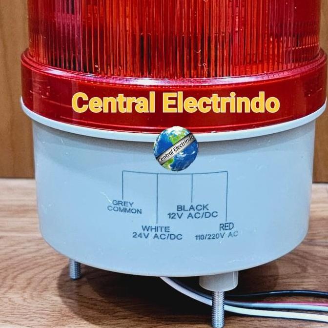 Voruhus- Rotary Lamp Led N1101J (Buzzer) Merah Multivolt/3 Model.