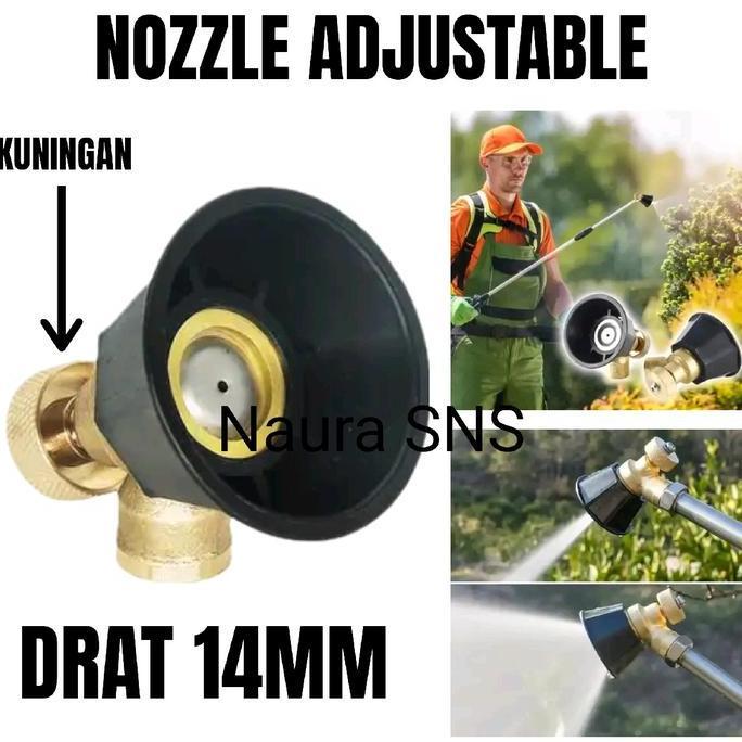 Nozzle Spuyer misting Adjustable Alat Siram Tanaman Corong hitam Air