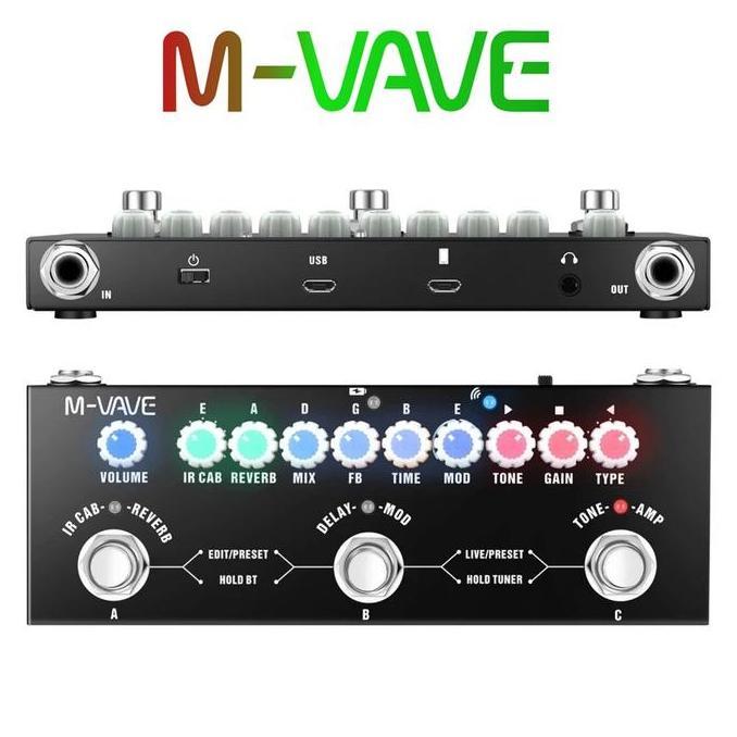 Efek Gitar M-VAVE CUVAVE Cube Baby Soundcard Multi Effects Pedal Multi Efek Cuvave Muslady ReverbGui