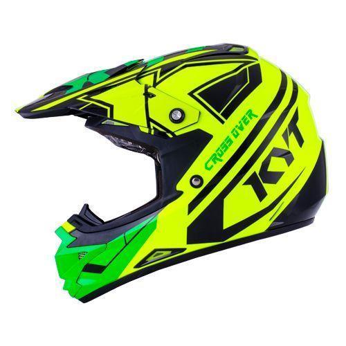 Helm Kyt Trail Motocross Cross Over K-Racing Green Fluo Super Original Dan Terpercaya