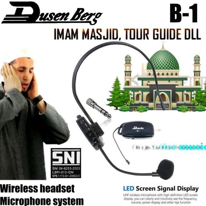 Murah Mic Headset Bando Dusenberg B1 Mic Wireless Bando Original