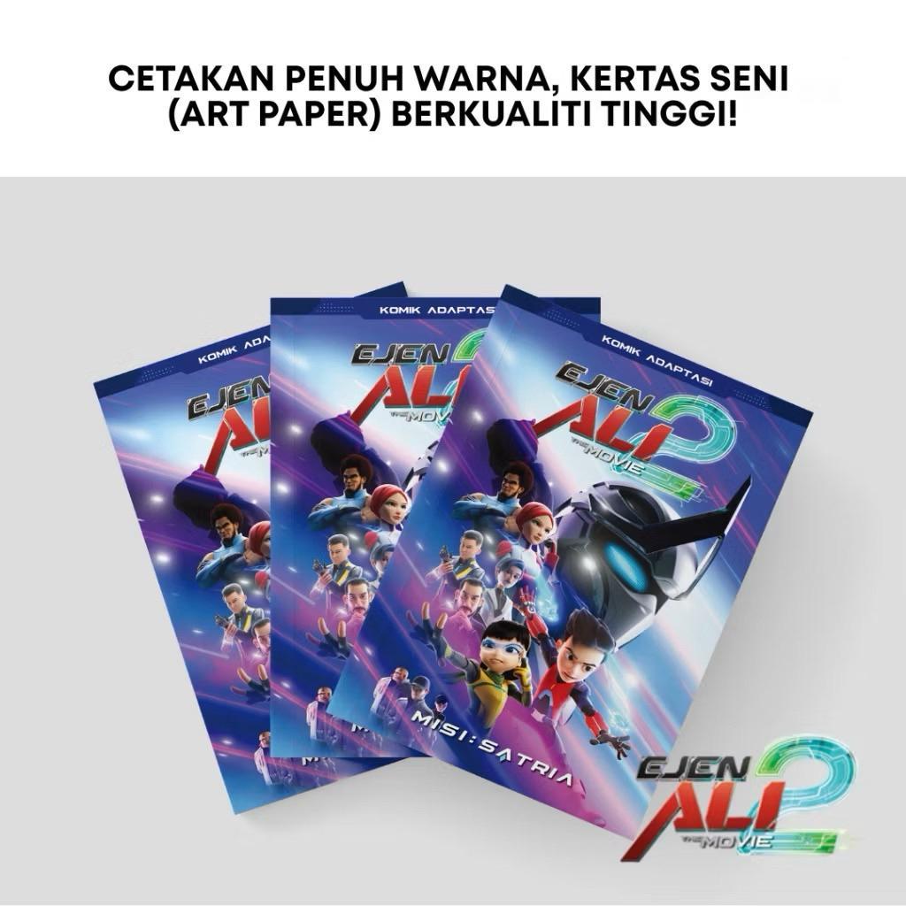 Buku Komik Ejen Ali The Movie 2 Misi Satria Original Malaysia Free Card Random