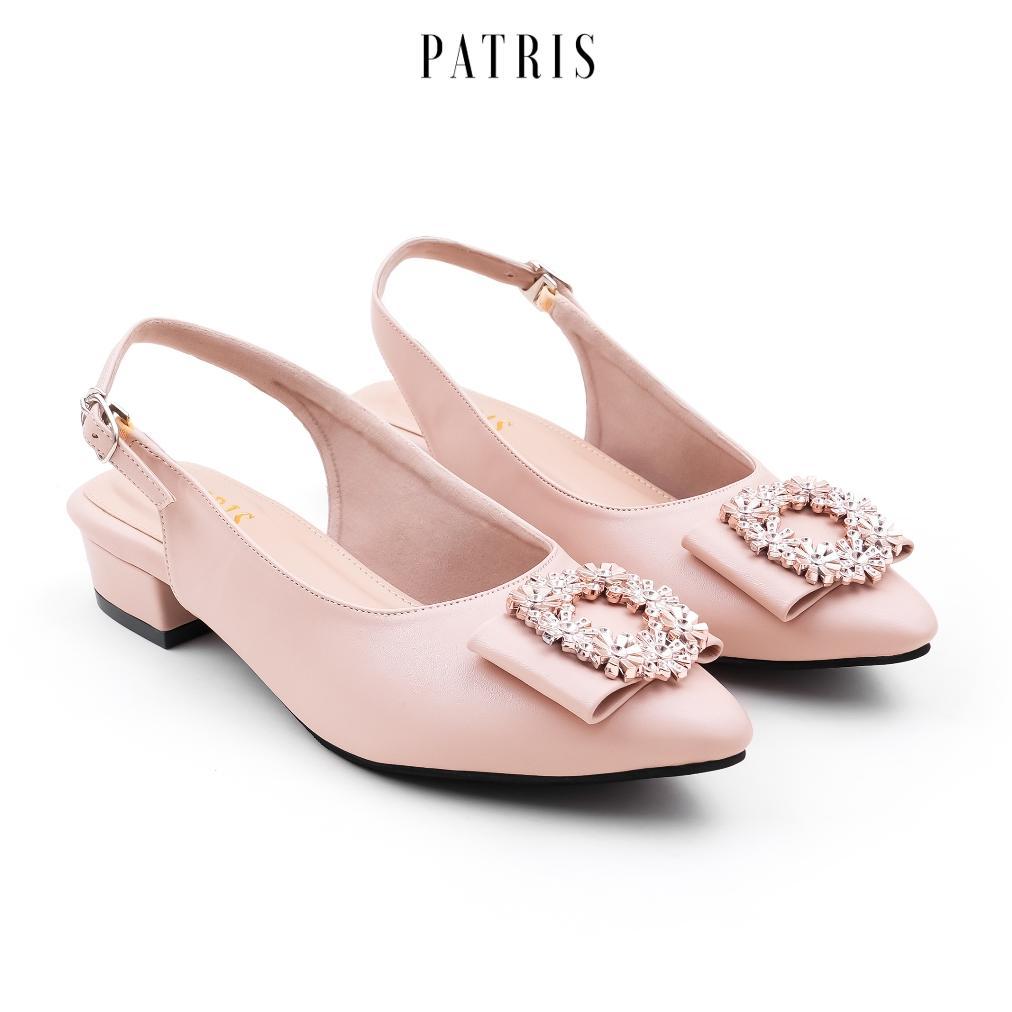 official patris levanca mules wanita heels kulit sintetis 3 cm
