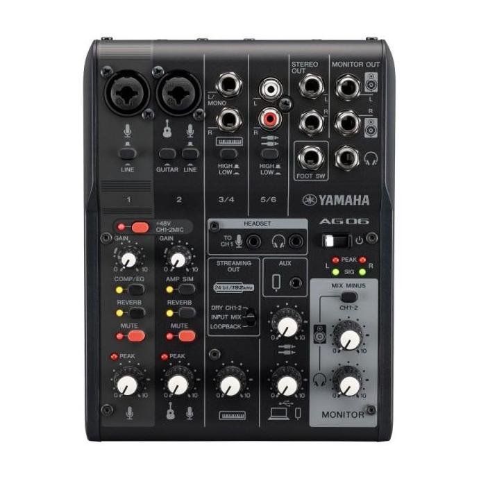 Grosir Yamaha Ag06Mk2 / Ag 06 Mk2 / Ag06 Mk2 Live Streaming Mixer 6-Channel