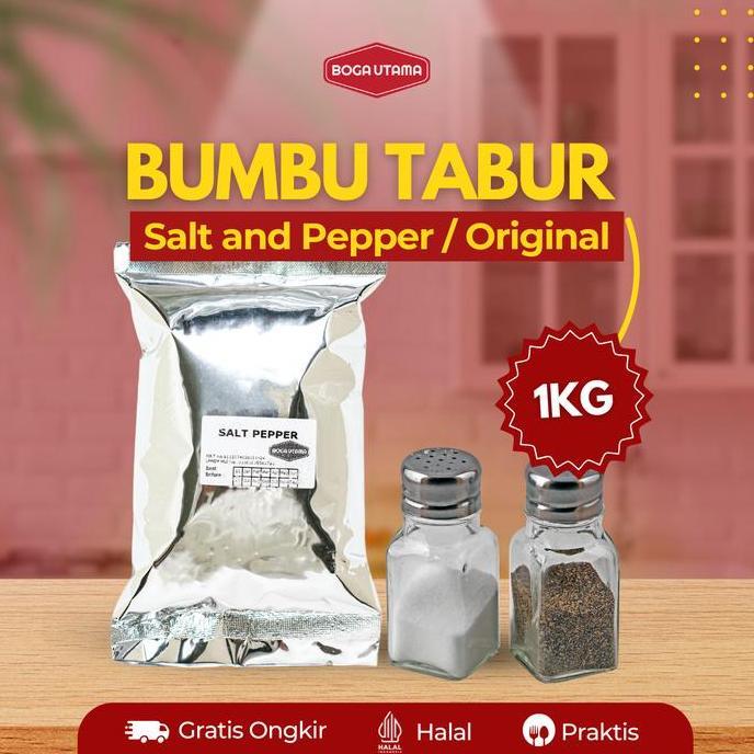 NEW BUMBU TABUR SALT PEPPER ORIGINAL 1 KG AYAM TAIWAN ORI