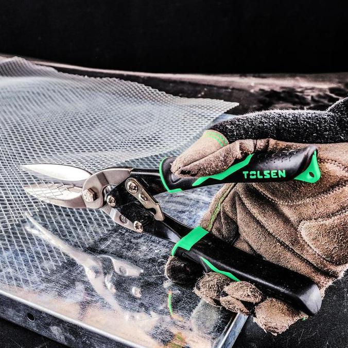 Murah Tolsen Aviation Snips Gunting Baja Ringan 250Mm Tolsen Crmo Gunting Plat Holo Seng Baja Tang H