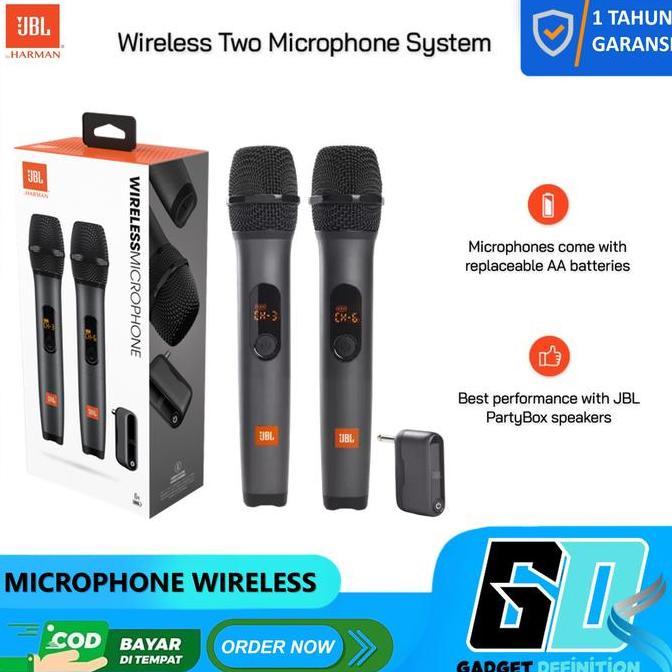Murah Microphone Wireless Jbl 2 Mic Professional Mic Karaoke