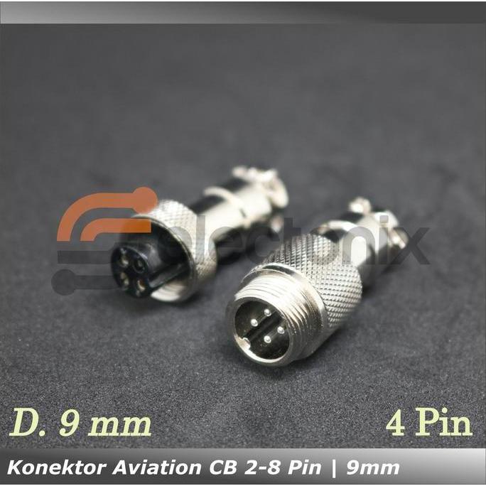 Konektor Aviation Sambungan CB 2 - 8 Pin | 9mm