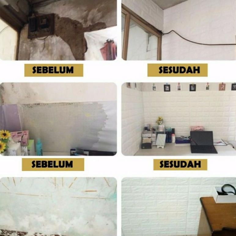 super deal wallpaper foam 70x38 cm/ walpaper dinding tebal motif bata 3d ukuran 70 x 38 cm antariksa