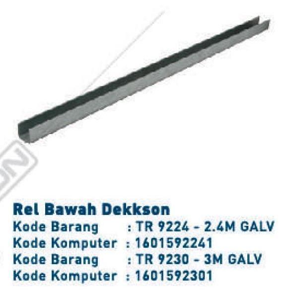 REL BAWAH DEKKSON TR 9230-3M GALV Rel Bawah Pintu Besi Lipat Gantung