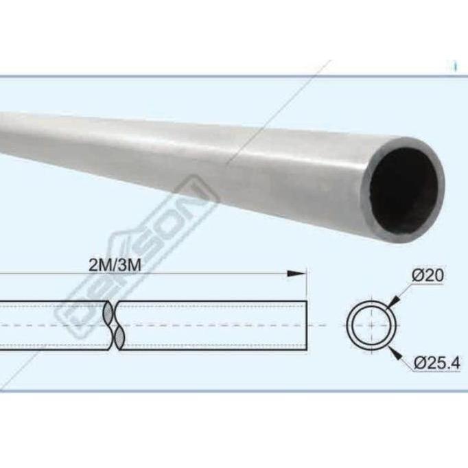 Pipa Stainless Tube Diameter 25 Mm 1 Inch Tebal 2 Mm OD 25 MM