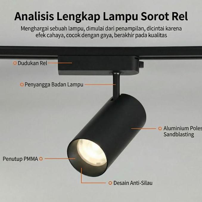 Lampu Spotlight Lampu tembak sorot TrackLight Rell LED Lampu Sorot 20W 30W 35W Spotlight High Qualit