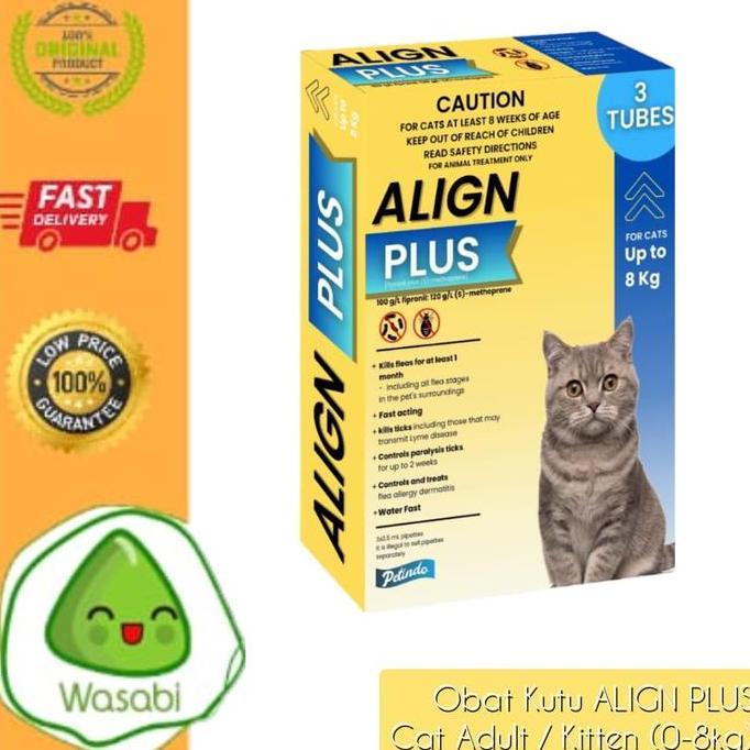 PETINDO ALIGN PLUS CAT ADULT/KITTEN Obat kutu kucing 8kg no frontline
