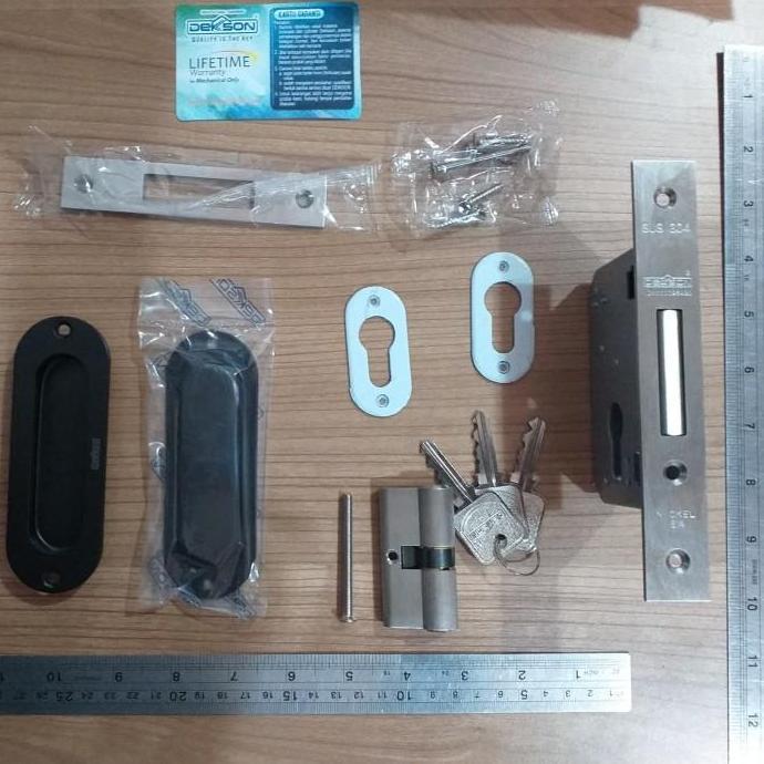 Paket Handle Pintu Geser Lockcase Handle Pintu Sliding Dekkson