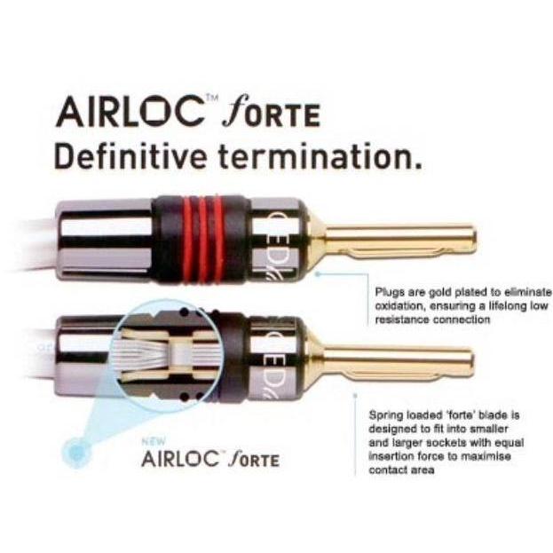 QED AIRLOC Metal 4mm Banana Plug / Jack Banana ( 2 Buah )