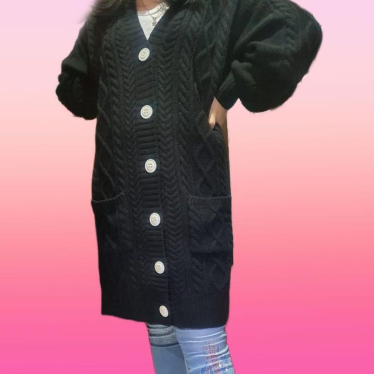 Cuci Gudang  Outer Rajut Panjang Wanita-Cardigan Rajut Tebal (Best Seller)
