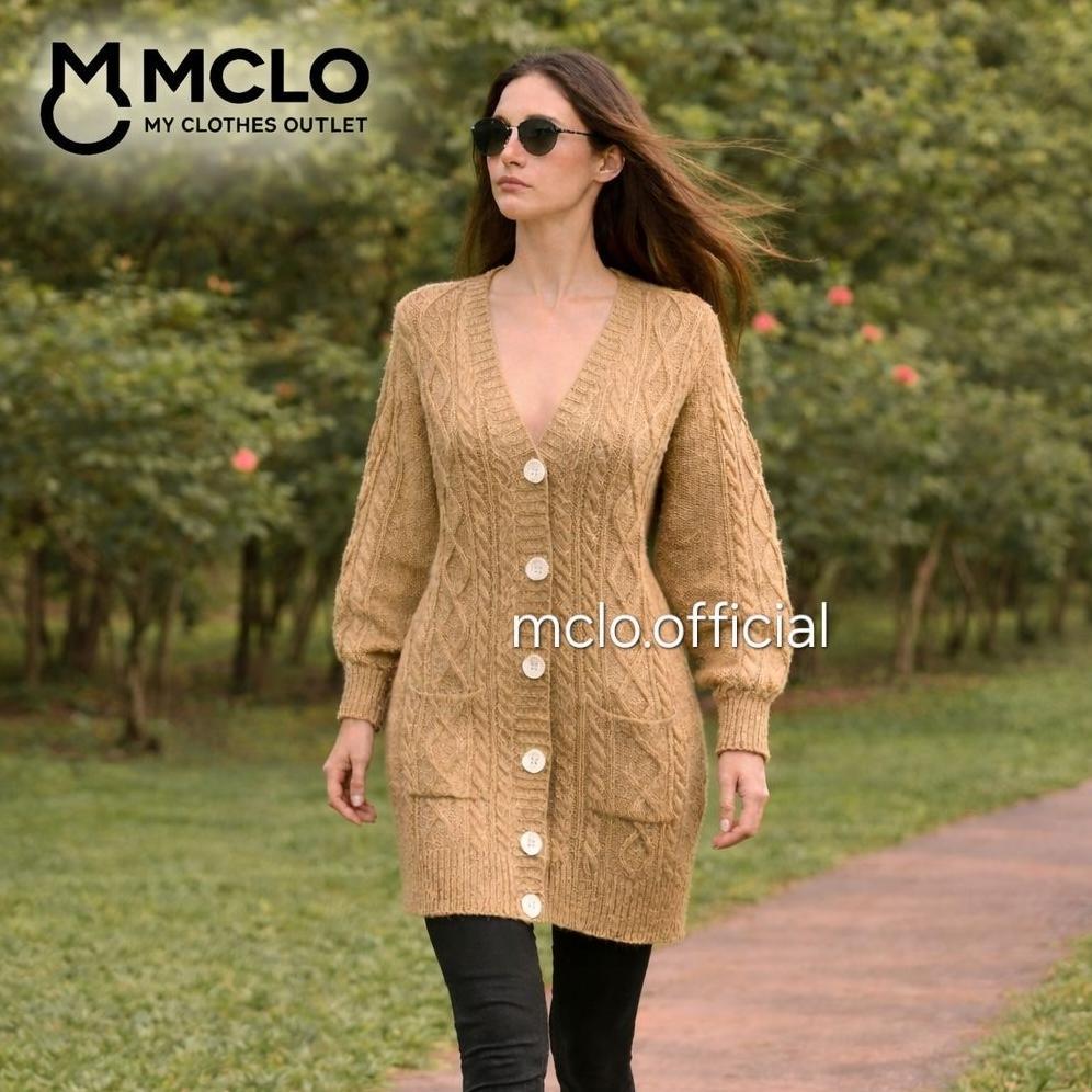 Awet Outer Rajut Panjang Wanita-Cardigan Rajut Tebal (Best Seller)