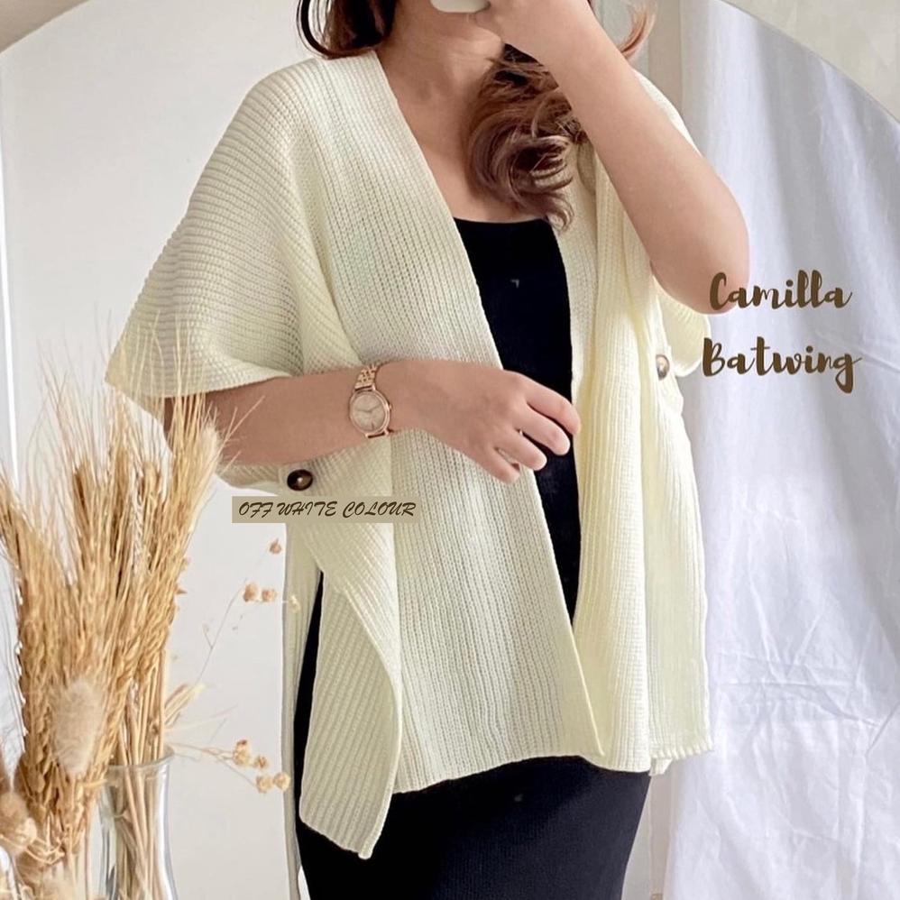Tahan Lama  Outer Rajut Camilla Batwing Premium 18 Warna