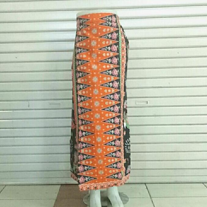 DE143 - Rok Tumpal Ondel  Betawi Bawahan Kebaya Span Batik Motif Pucuk Rebung Terbaru Kancing Karet 