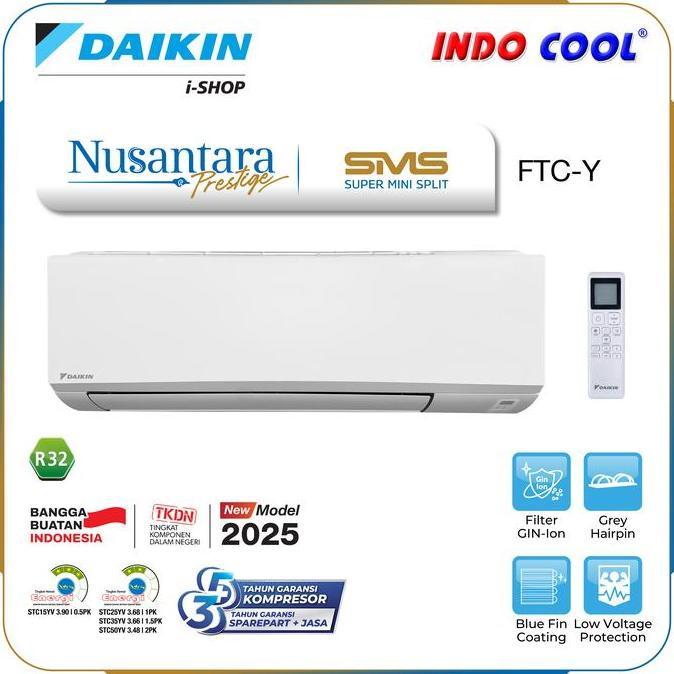 AC DAIKIN STANDART 1 PK 1PK FTC25 FTC25Y Nusantara Prestige