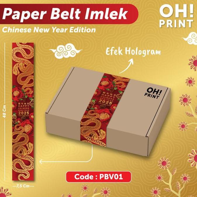 Paper Belt Imlek | Paper Sleeve Imlek | Sabuk Box Imlek | Belt Hampers