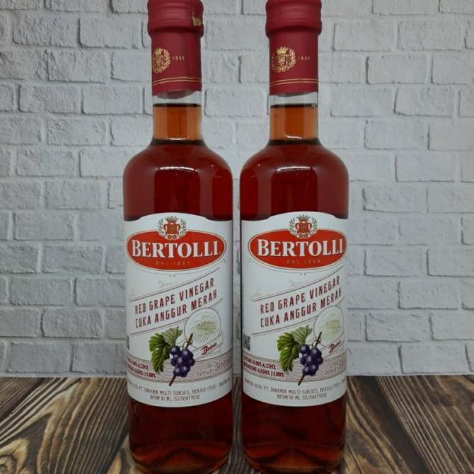 NEW BERTOLLI RED WINE VINEGAR / CUKA FERMENTASI RASA ANGGUR MERAH ORI