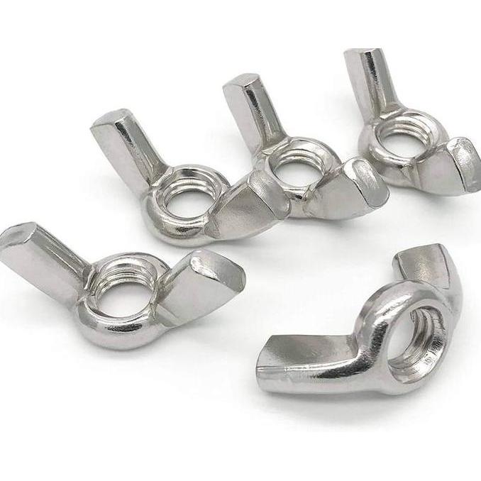 MUR KUPU-KUPU M12 / MUR KUPING M12 / WING NUT M12 STAINLESS SS304 HIGH QUALITY