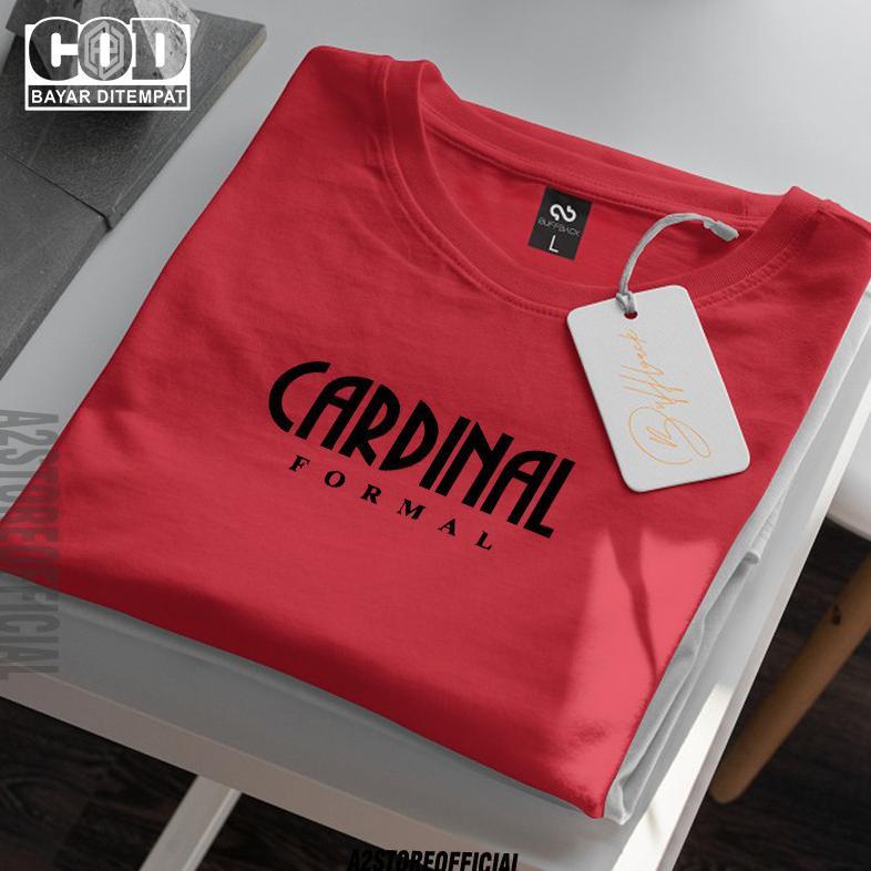 TERLARIS COD  Baju Kaos Distro Cardinal Formal Text Hitam Premium Quality Kaos  30s Lengan Pendek T-
